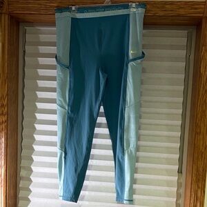 Nike Pro Teal and Light Blue Leggings Never Worn
